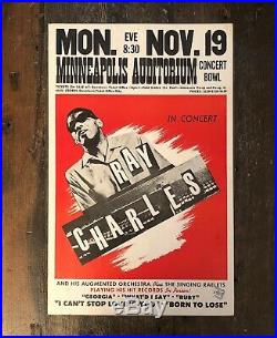 Ray Charles Minneapolis Auditorium Original 1962 Concert Poster