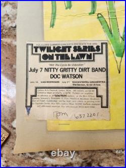 Really Cool Orig. Handmade Van Morrison Concert Sign Poster 1973 Lenox Inn MA