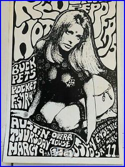 Red Hot Chili Peppers Austin Opera House Original Concert Poster Kozic 1989 RARE