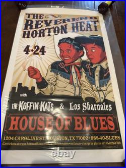 Rev Horton Heat Original Concert Poster Houston HOB 2009 artist signed