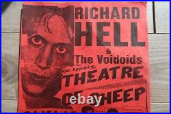 Richard Hell & The Voidoids Original Poster from 1982 Concert Portland Or