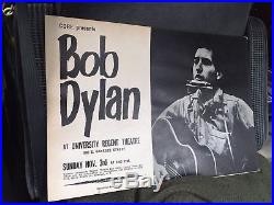 Rock Concert Vintage Poster 1960s Mid Century Bob Dylan Original Not Repop