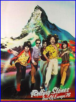 Rolling Stones 1976 European Tour Concert Poster