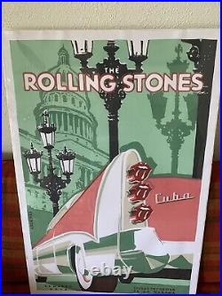 Rolling Stones Original Cuban Concert Poster 2016