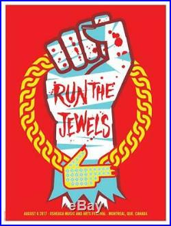 Run The Jewels Montreal 2017 Concert Poster Dan Stiles Silkscreen Original
