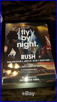 Rush R40 Live Newark Prudential Rare Ltd Edition Concert Promo Poster Framed