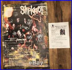 SLIPKNOT BAND SIGNED 20x29 Concert Tour Poster 9 Signatures withPaul Gray BECKETT