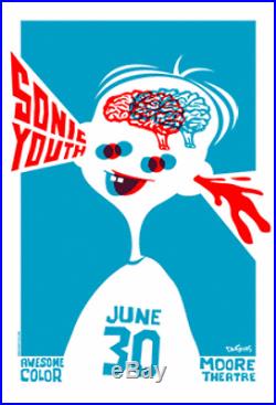 Sonic Youth Seattle Original Concert Poster 2006 Dan Stiles Silkscreen