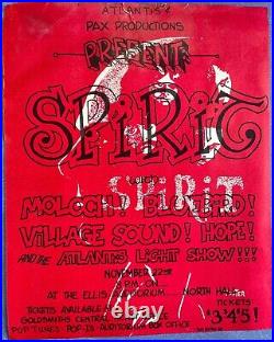 SPIRIT Psych Band ORIG 1969 CONCERT HANDBILL Memphis Flyer Poster MOLOCHI! RARE