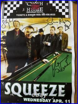 SQUEEZE Autographed Concert Poster 8.5 X 14