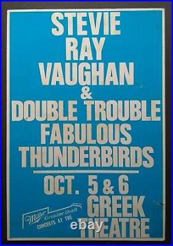 STEVIE RAY VAUGHAN / FABULOUS THUNDERBIRDS OG Promo Concert Poster 1988 Jimmie