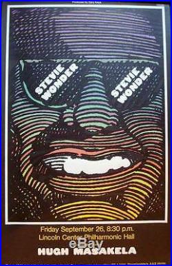 STEVIE WONDER Vintage 1968 NEW YORK concert poster MILTON GLASER SUPERB