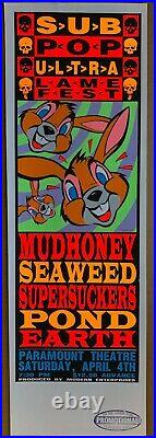 SUB-POP Ultra Lame Fest 1992 CONCERT POSTER Seaweed MUDHONEY Supersuckers KOZIK