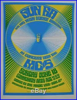 SUN RA ARKESTRA MC5 1967 DETROIT concert poster GARY GRIMSHAW R18 RARE