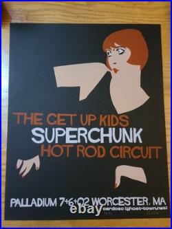 SUPERCHUNK Get Up Kids Concert Poster Worcester MA 2002 by Pete Cardoso