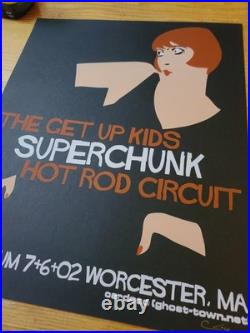 SUPERCHUNK Get Up Kids Concert Poster Worcester MA 2002 by Pete Cardoso