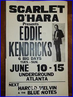 SUPER RARE SCARLET OHARA PRESENTS EDDIE KENDRICKS Concert Poster ATLANTA