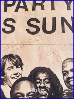 Sattalites Signed Concert Poster-Bruce Robinson, Jo Jo Bennett Rare Reggae