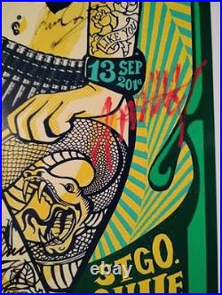 Scorpions Signed Concert Poster Coa Included Overall Size 11 X 17 Inches