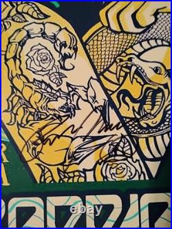 Scorpions Signed Concert Poster Coa Included Overall Size 11 X 17 Inches