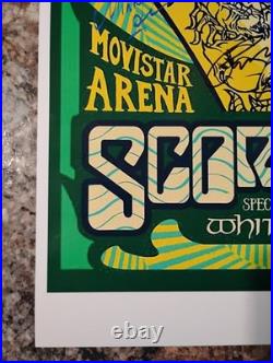 Scorpions Signed Concert Poster Coa Included Overall Size 11 X 17 Inches