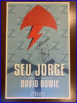 Seu Jorge Tribute David Bowie Concert Poster Signed VIP