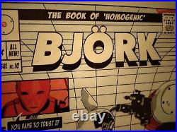 Signed Bjork Concert Poster Framed with Event Pass Oakland 2001 BGP-271