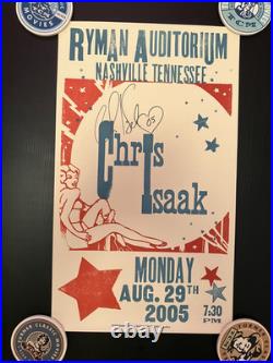 Signed! Chris Isaac Ryman HATCH SHOW PRINT Nashville Rare Concert Poster 2005