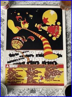 Signed Sky River Rock Festival Lighter Than Air Fair Poster 35/50 Pink Floyd GD