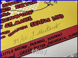 Signed Sky River Rock Festival Lighter Than Air Fair Poster 35/50 Pink Floyd GD