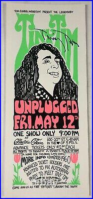 Signed TINY TIM Unplugged Silkscreen Concert Poster Autograph