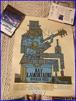 Signed original concert poster Ray LaMontagne And the Pariah Dogs 2011 tour