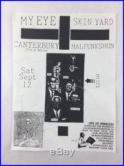 Skin Yard Malfunkshun & Myeye Sep 12, at Canterbury in Seattle Concert Poster