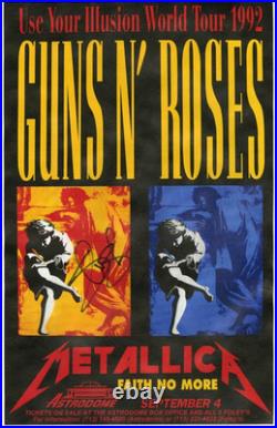 Slash Hand Signed Gig concert poster 9/4/1992 Houston Astrodome Illusions Tour