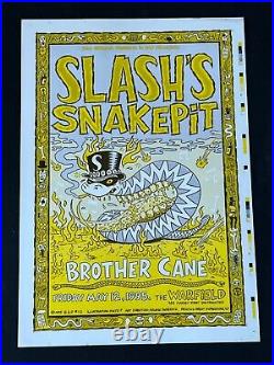 Slash's Snakepit Original Concert Poster BGP Rare Rare 1995 Sex Drugs Fire Death