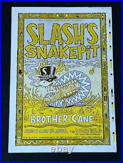 Slash's Snakepit Original Concert Poster BGP Rare Rare 1995 Sex Drugs Fire Death