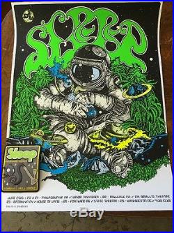 Sleep Concert Tour Poster 2016 David D'Andrea LMTD TO 600 & Mission 2016 Patch