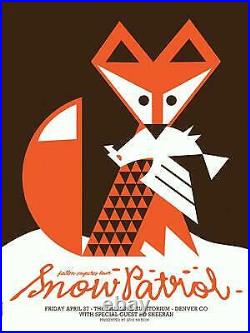 Snow Patrol Fillmore Denver 2012 Concert Poster Dan Stiles Original Silkscreen