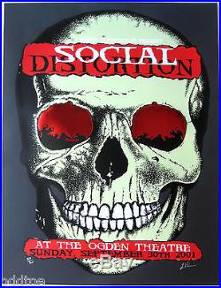 Social Distortion- Limited Ed. S/N Lindsey Kuhn Concert Poster, red foil eyes