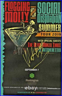 Social Distortion Mike Ness Hand Signed Gig/ concert poster 9/7/2019 Chicago