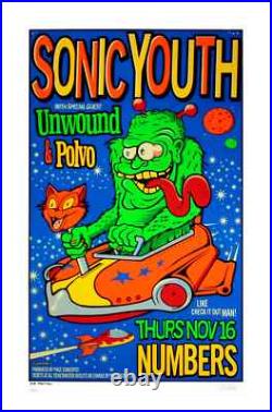 Sonic Youth Concert Poster Houston 1995