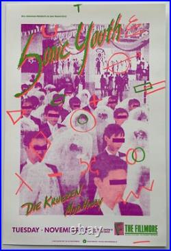 Sonic Youth Concert Poster at The Fillmore 1988 F-63