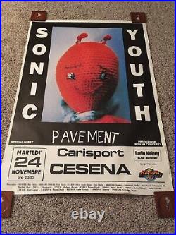 Sonic Youth Dirty Tour Concert Poster Italy 1992 Original Poster With Pavement