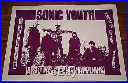 Sonic Youth Rare Original Authentic Splash Concert Poster Glasgow 18 May 1986
