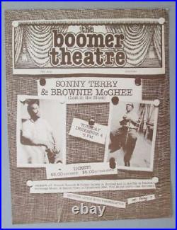 Sonny Terry Brownie Mcghee Norman Oklahoma 1979 Original Concert Poster Boomer