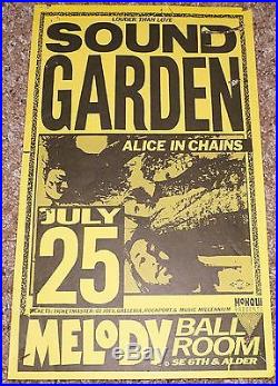 Soundgarden Alice In Chains Melody Ballroom original concert poster flyer 1990
