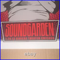 Soundgarden Concert Poster Riviera Theater Chicago Jan 29, 2013 Signed 31/170