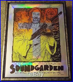 Soundgarden Custom Framed Jermaine Rogers 13 L. A. Foil Concert Poster S/n Of 30