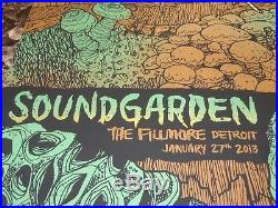Soundgarden Rare Detroit Fillmore Show Gig Concert Poster 2013 Chris Cornell New