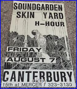 Soundgarden Skin Yard H Houroriginal concert flyer poster